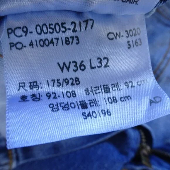 Levi's Men's Jeans 505 36x32 Relaxed Blue - Picture 7 of 8